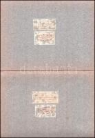 8 db színnyomat Hornyánszky Viktor sajtójából, kartonlapra ragasztva