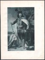 7 db kurucos témájú nyomat, kettő kartonlapra ragasztva