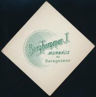 cca 1910 Munkács, Berghammer J. fényképész műtermében készült, keményhátú  vintage fotó, 6,5x6,5 cm