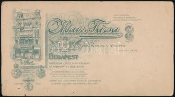 cca 1902 Budapest, Mai és Társa csász. és kir. udvari fényképészek műtermében készült, keményhátú, v...