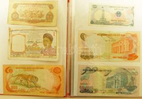Vietnami feliratú ajándék kollekció főleg Francia-Indokína,Vietnam(Észak + Dél) 19klf db bankjegy T:I,II,III