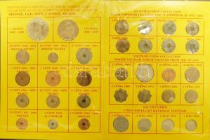 Vietnami feliratú ajándék kollekció főleg Francia-Indokína,Vietnam(Észak + Dél) 1$ replikát 2klf összesen 34klf db bankjegy T:2,3,4