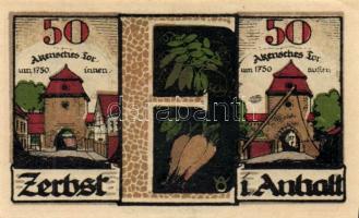 Német Birodalom/Weimari Köztársaság/ Zerbst 1921. 10Pf + 25Pf + 50Pf(6x) + 100Pf 9klf db, teljes sor...