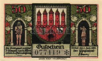 Német Birodalom/Weimari Köztársaság/ Zerbst 1921. 10Pf + 25Pf + 50Pf(6x) + 100Pf 9klf db, teljes sor...