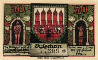 Német Birodalom/Weimari Köztársaság/ Zerbst 1921. 10Pf + 25Pf + 50Pf(6x) + 100Pf 9klf db, teljes sor...