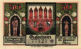 Német Birodalom/Weimari Köztársaság/ Zerbst 1921. 10Pf + 25Pf + 50Pf(6x) + 100Pf 9klf db, teljes sor...