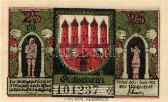 Német Birodalom/Weimari Köztársaság/ Zerbst 1921. 10Pf + 25Pf + 50Pf(6x) + 100Pf 9klf db, teljes sor...