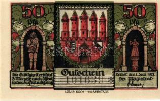 Német Birodalom/Weimari Köztársaság/ Zerbst 1921. 10Pf + 25Pf + 50Pf(6x) + 100Pf 9klf db, teljes sor...