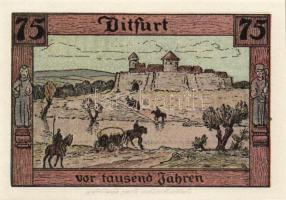 Német Birodalom/Weimari Köztársaság/ Ditfurt 1921. 10Pf + 25Pf + 50Pf + 75Pf 4klf db, teljes sor T:I