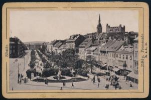 cca 1890 Pozsony, Sétatér, keményhátú fotó, 7×11 cm / Bratislava, Slovakia