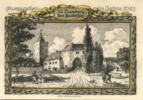 Német Birodalom/Weimari Köztársaság/ Naumburg 1921. 25Pf(3x) + 75Pf(3x) 6klf db, teljes sor T:I