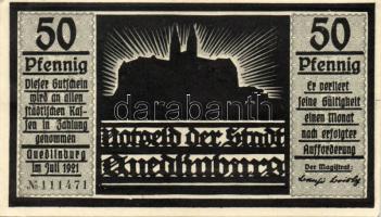 Német Birodalom/Weimari Köztársaság/ Quedlingburg 1921. 50Pf(6x) 6klf db, teljes sor T:I