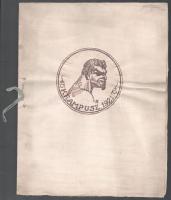 1921 Krampusz. A Budai Collegiumi Club haivatalos lapja. 1. és utolsó szám. 8p. Papírkötés, kissé foltos borítóval.