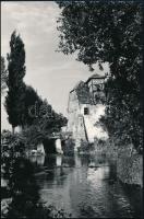 cca 1970 Pápa, vízimalom, fotó, 29,5×19,5 cm / watermill