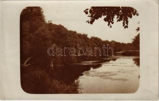 1914 Szenc, Szempcz, Senec; Fekete-víz / creek, river. Fridrichowszky Jani photo (EK)