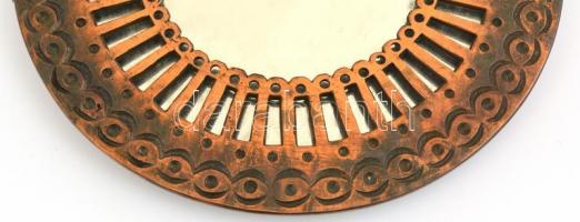 Bronz iparművész tükör, jelzés nélkül, d: 20 cm