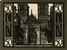 Német Birodalom/Weimari Köztársaság/Münster 1921. 50Pf (5x) mind klf, komplett sor T:I