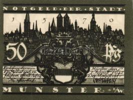 Német Birodalom/Weimari Köztársaság/Münster 1921. 50Pf (5x) mind klf, komplett sor T:I