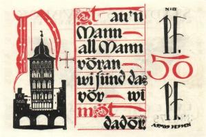 Német Birodalom/Weimari Köztársaság/Lübeck 1921. 50Pf (5x) mind klf, komplett sor T:I