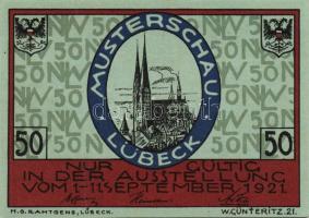 Német Birodalom/Weimari Köztársaság/Lübeck 1921. 50Pf (5x) mind klf, komplett sor T:I