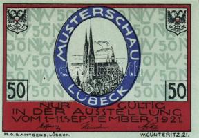 Német Birodalom/Weimari Köztársaság/Lübeck 1921. 50Pf (5x) mind klf, komplett sor T:I