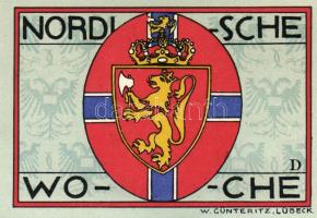 Német Birodalom/Weimari Köztársaság/Lübeck 1921. 50Pf (5x) mind klf, komplett sor T:I