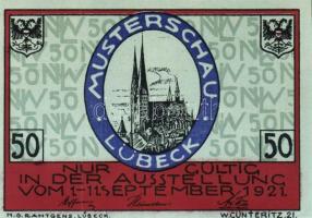 Német Birodalom/Weimari Köztársaság/Lübeck 1921. 50Pf (5x) mind klf, komplett sor T:I