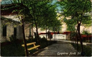 1929 Gyopárosfürdő, Gyopáros (Orosháza); Sétány. Tomay kiadása (felületi sérülés / surface damage)