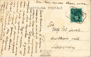 1934 Kács, sétány, templom. Gattyán fényképész (Mezőkeresztes) felvétele. photo (EB)