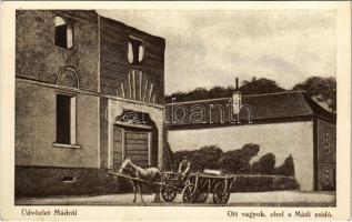 Mád, Ott vagyok, ahol a Mádi zsidó. Zsidó fuvaros a lovasszekerén. Berger Helén kiadása