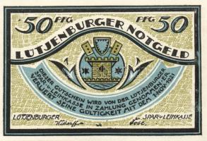 Német Birodalom/Weimari Köztársaság/Lütjenburg 1921. 50Pf (4x) mind klf, komplett sor T:I