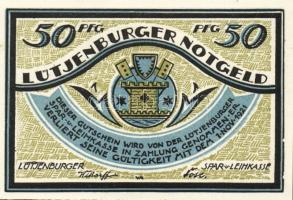 Német Birodalom/Weimari Köztársaság/Lütjenburg 1921. 50Pf (4x) mind klf, komplett sor T:I