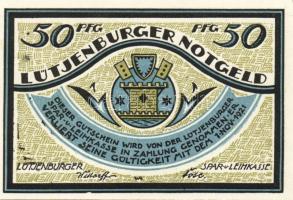 Német Birodalom/Weimari Köztársaság/Lütjenburg 1921. 50Pf (4x) mind klf, komplett sor T:I