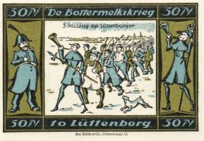 Német Birodalom/Weimari Köztársaság/Lütjenburg 1921. 50Pf (4x) mind klf, komplett sor T:I