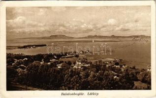 1939 Balatonboglár, látkép, kikötő (EK)