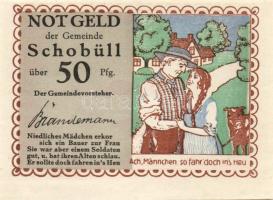 Német Birodalom/Weimari Köztársaság/Schobüll DN 50Pf (6x) mind klf, komplett sor T:I