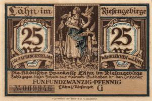 Német Birodalom/Weimari Köztársaság/Lähn DN 25Pf, 50Pf, 75Pf, 1M, 1,5M komplett sor T:I Összesen 5klf db!