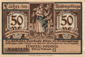 Német Birodalom/Weimari Köztársaság/Lähn DN 25Pf, 50Pf, 75Pf, 1M, 1,5M komplett sor T:I Összesen 5kl...