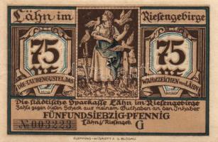 Német Birodalom/Weimari Köztársaság/Lähn DN 25Pf, 50Pf, 75Pf, 1M, 1,5M komplett sor T:I Összesen 5kl...