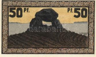 Német Birodalom/Weimari Köztársaság/Eckernförde 1921. 50Pf (2x), 1M komplett sor T:I Összesen 3klf d...