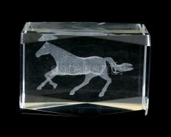 Ló hologram üvegben 6 cm