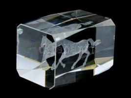Ló hologram üvegben 6 cm