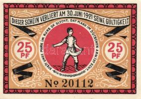 Német Birodalom/Weimari Köztársaság/Steinfeld 1920. 25Pf (4x) komplett sor T:I Összesen 4klf db!