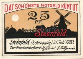 Német Birodalom/Weimari Köztársaság/Steinfeld 1920. 25Pf (4x) komplett sor T:I Összesen 4klf db!