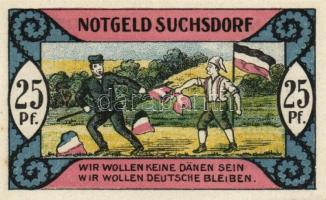 Német Birodalom/Weimari Köztársaság/Suchsdorf 1921. 25Pf (4x) minf klf + 50Pf (4x) mind klf, komplet...