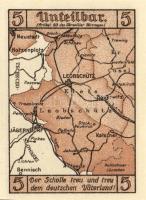 Német Birodalom/Weimari Köztársaság/Leobschütz DN 5Pf, 10Pf, 25Pf, 50Pf, 75Pf komplett sor T:I Össze...