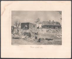 cca 1914-1918 Részletek az Érdekes Újság harctéri felvételeiből, 3 db, feliratozva, 17×25 cm