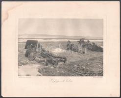 cca 1914-1918 Részletek az Érdekes Újság harctéri felvételeiből, 3 db, feliratozva, 17×25 cm