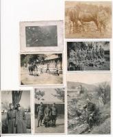 12 db RÉGI katonai fotó és képeslap / 12 pre-1945 military photos and postcards