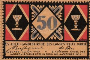 Német Birodalom/Weimari Köztársaság/Eutin 1921. 25Pf, 50Pf, 75Pf komplett sor T:I Összesen 3klf db!